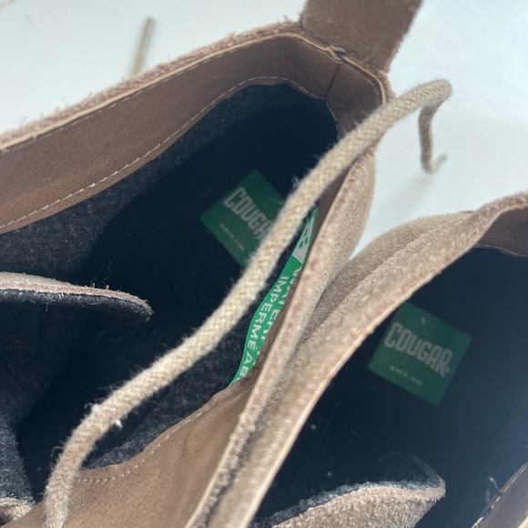 Cougar Suede taupe Lace-Up Boots size 8 - Picture 6 of 7